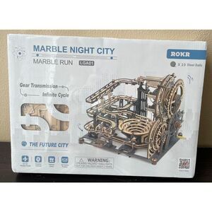 ROKR Marble Night City Marble Run LGA01 DIY 3D Wooden Puzzle NEW